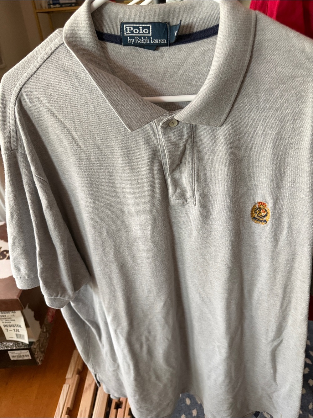 Polo by Ralph Lauren Light Grey Embroidered Crest Polo